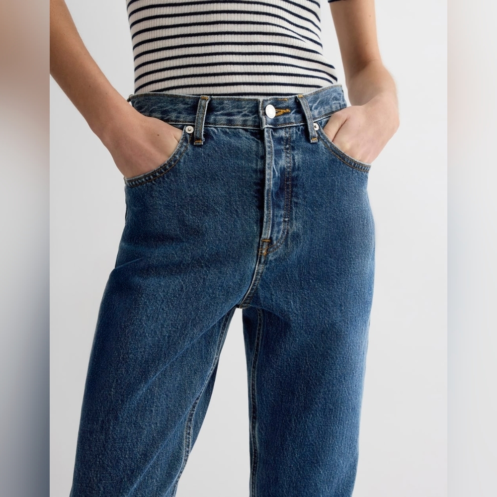 Everlane The '90s Cheeky Jean Crop Blue Organic Cotton W23 L25